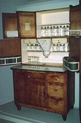 Easiwork kitchen cabinet, 1929
As the public displays of MODA in Enfield have now closed, the cabinet has been returned to Enfield Museum Service, from whom it was on loan. See the [url=http://modamuseum.blogspot.co.uk/2011/05/goodbye-to-kitchen-cabinet.html]MODA blog about this.[/url] 
Keywords: furniture;kitchens