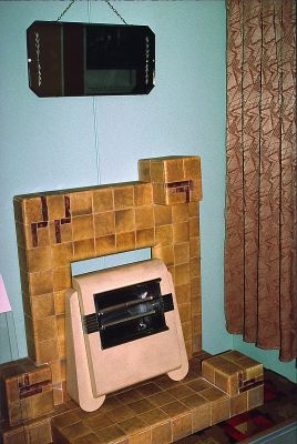 Fire, 1930s, Swindon fireplace, 1935, mirror 1940
