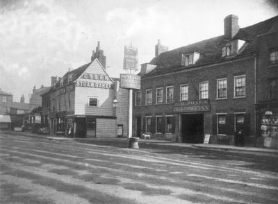 George Inn, between 1885 and 1890
E. H. Jones was licencee during this period.
Keywords: pubs;The Town;Ebben Steam Bakery