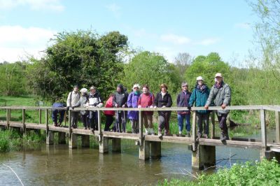 The group of walkers on a bridge over a river
Keywords: bridges;Chilterns