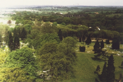 View from Lavender Hill tower blocks, March 1974
Keywords: trees;viaducts