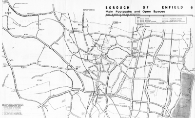 First footpath map, March 1964
Keywords: 1960s;footpaths;Enfield Preservation Society;EPS;maps