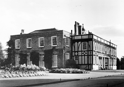 Broomfield House
This side view shows the main part of the building behind the half-timbered facade which was added in the 1930s.
Keywords: Grade II* listed;historic houses;half-timbering