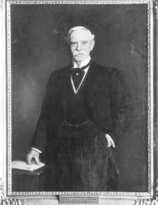 Colonel Henry Bowles
Painting with label reading: "Presented to Colonel Henry Ferryman Bowles, MA, JP of Forty Hall by residents in the Enfield Division of Middlesex, on his retirement from Parliament, 1922, as a mark of esteem and in recognition of his Public Work for Enfield."
A member of the first committee of the Enfield Society.
Keywords: FP3;people;paintings