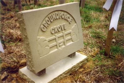 Plaque to mark Grounforce Grove
Trees planted at Holly Hill Farm by Groundforce volunteers
Keywords: trees;events;plaques;LC6