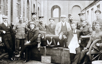 RSAF armourers, 1905
The blackboard has the inscription "Royal Small Arms Factory, Enfield Lock, 16th May 1905"
Keywords: factories;industry;Royal Small Arms Factory;weapons;RSAF