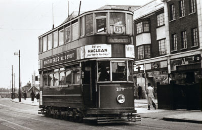 Tram in Southbury Road
Class H, route 79.
Keywords: tramcars