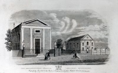 Chapels in Chase Side
The Chase Side Chapel on the left, the Zion Chapel on the right. Caption reads "THE CONGREGATIONAL CHAPELS, ENFIELD, MIDDLESEX"
Keywords: chapels;Chase Side