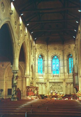 Interior of Christ Church
Interior at Harvest Festival looking towards the apse
